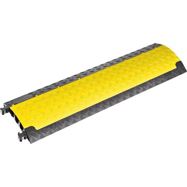 DEFENDER® Kabelbrücke Mini, 3 Kabelkanäle, schwarz/gelb, 1000x290x48mm