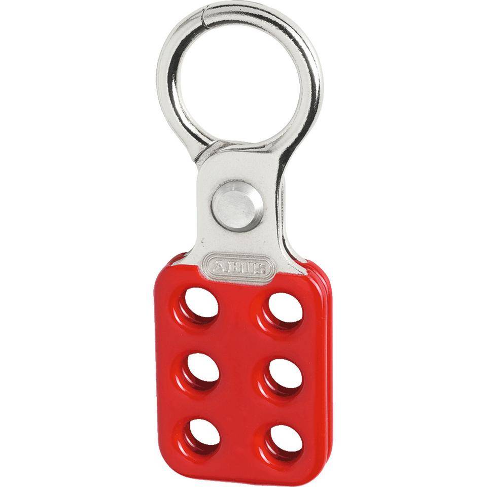 ABUS Multi-Schließklammer (klein), für 6 Schlösser, rot, Aluminium, 112x40x10mm-0