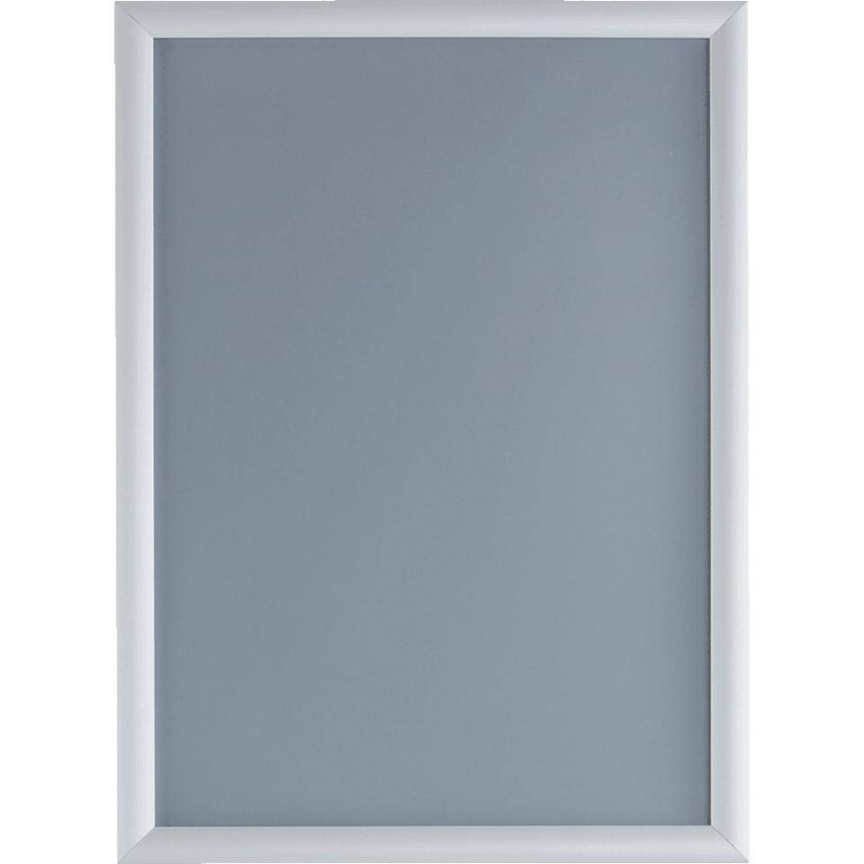 K.57 Wechselrahmen, mit spitzen Ecken, silber, Aluminium, Profilbreite 20mm, DIN A3