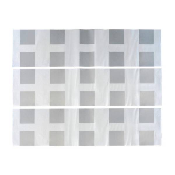 Dekorfolie Quadrate, f.Glastüren, silber, Folie mit Milchglaseffekt, 1000x250mm, 3/VE