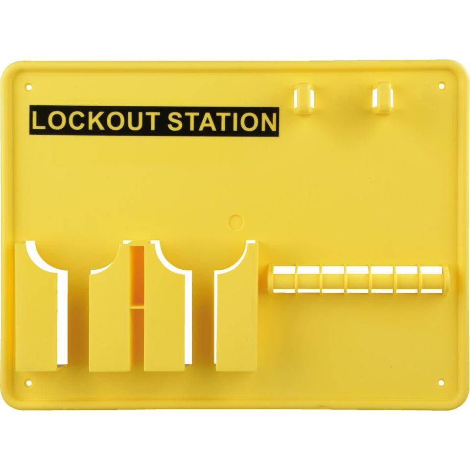 Lockout Station, Typ 2, ohne Inhalt, gelb, Kunststoff, 390x290x55mm-0
