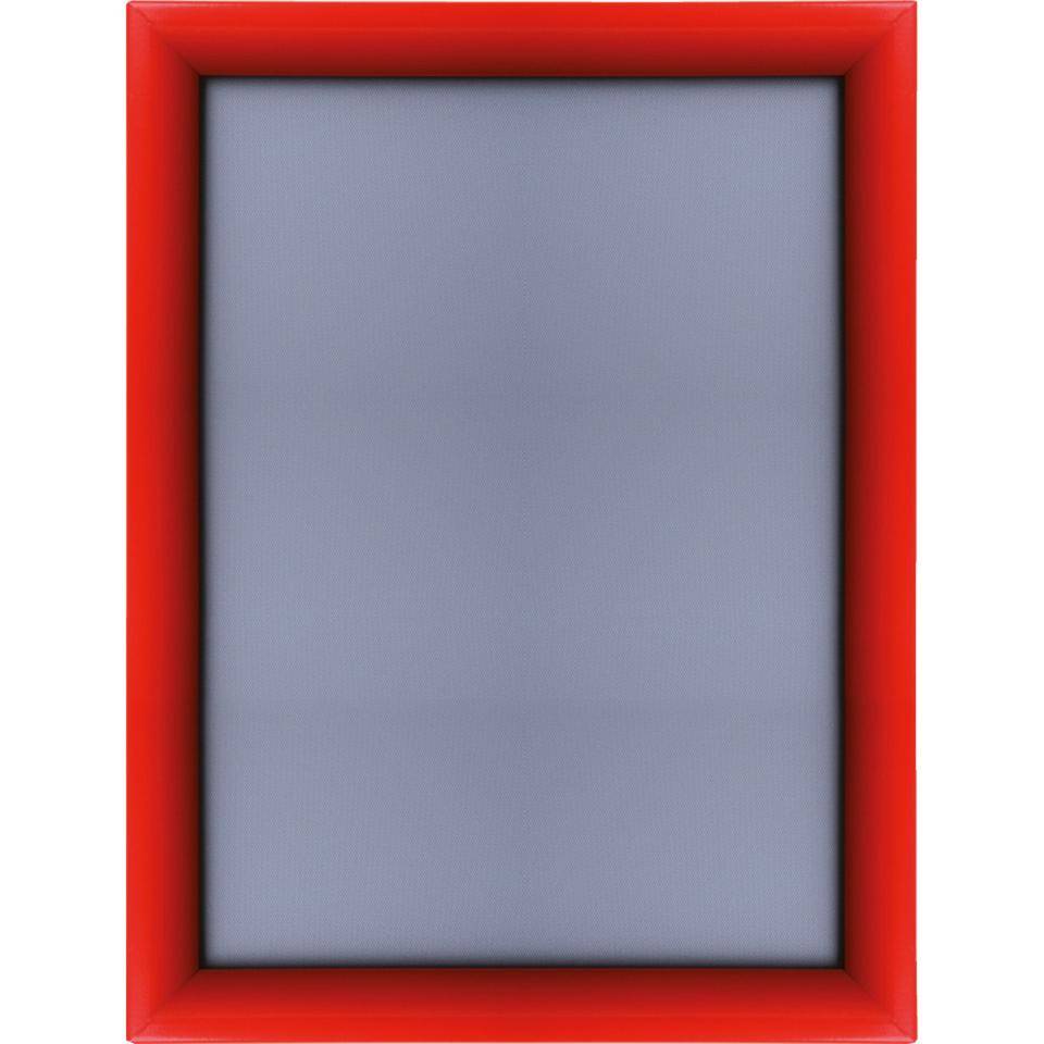 K.57 Wechselrahmen, mit Klapp-Profil, rot, Aluminium, Profilbreite 25mm, A3