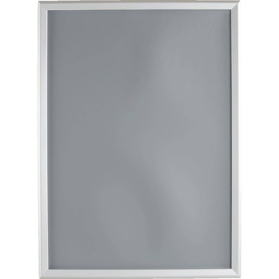K.57 Wechselrahmen, mit spitzen Ecken, silber, Aluminium, Profilbreite 32mm, DIN A1-0