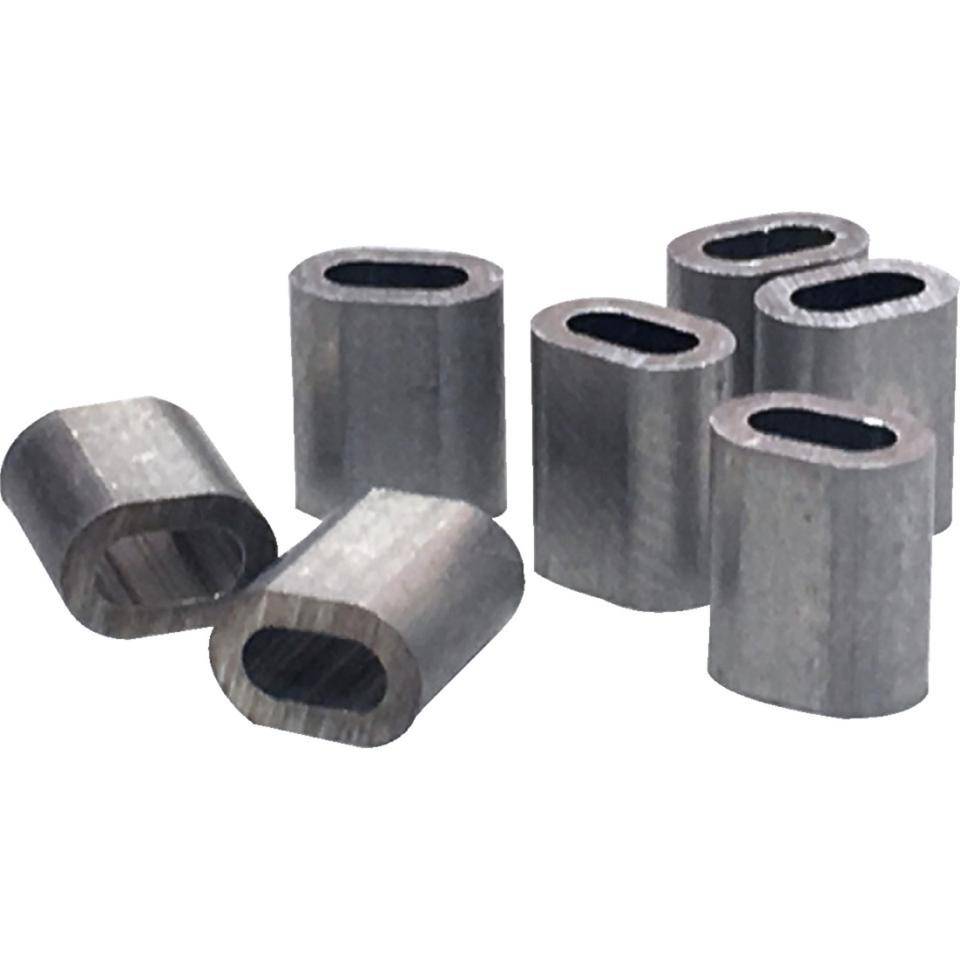 Pressösen für Feinseile, Aluminium, 6x5x3mm, 10/VE-0