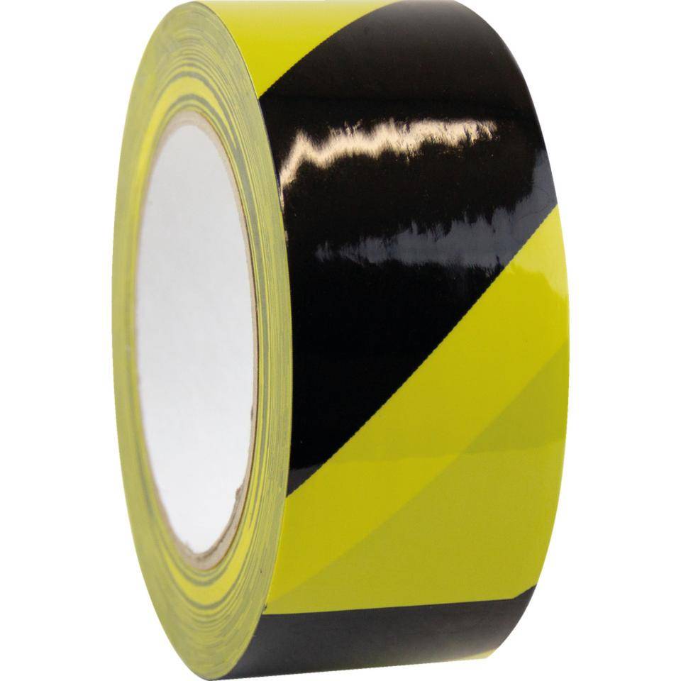 K.57 Markierungsband Premium, gelb/schwarz schraffiert, Folie, laminiert, 50mm, 33m/Rolle-0
