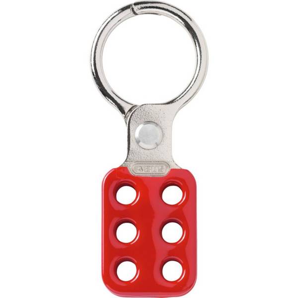 ABUS Hauptschalter-Verriegelung H752 (groß), 1,5", für 6 Schlösser, rot, Aluminium, 124x50x10mm, Lieferung ohne Schloss