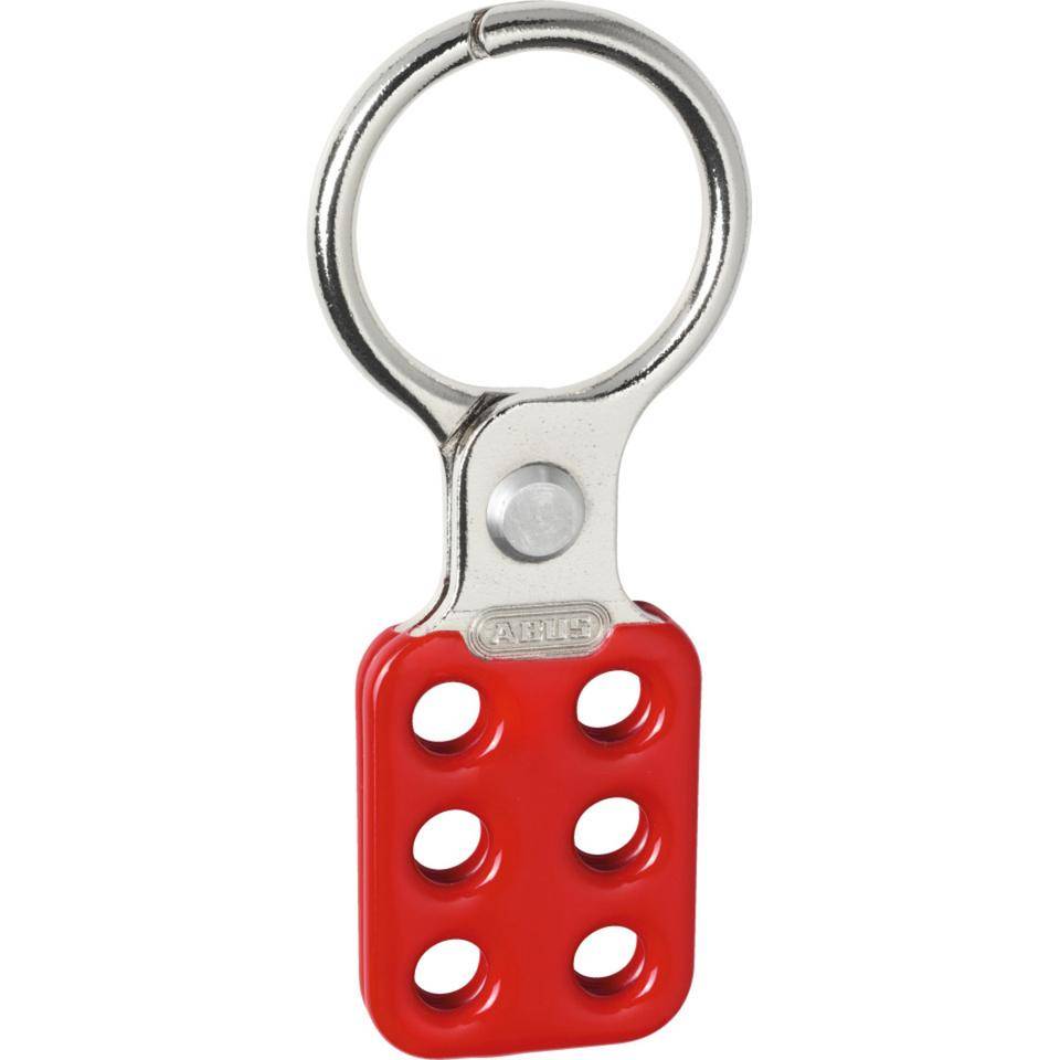 ABUS Hauptschalter-Verriegelung H752 (groß), 1,5", für 6 Schlösser, rot, Aluminium, 124x50x10mm, Lieferung ohne Schloss-1