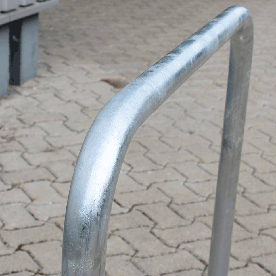 K.57 Fahrrad-Anlehnbügel Proof, zum Aufdübeln, feuerverzinkt, Stahl, 900x800mm-3