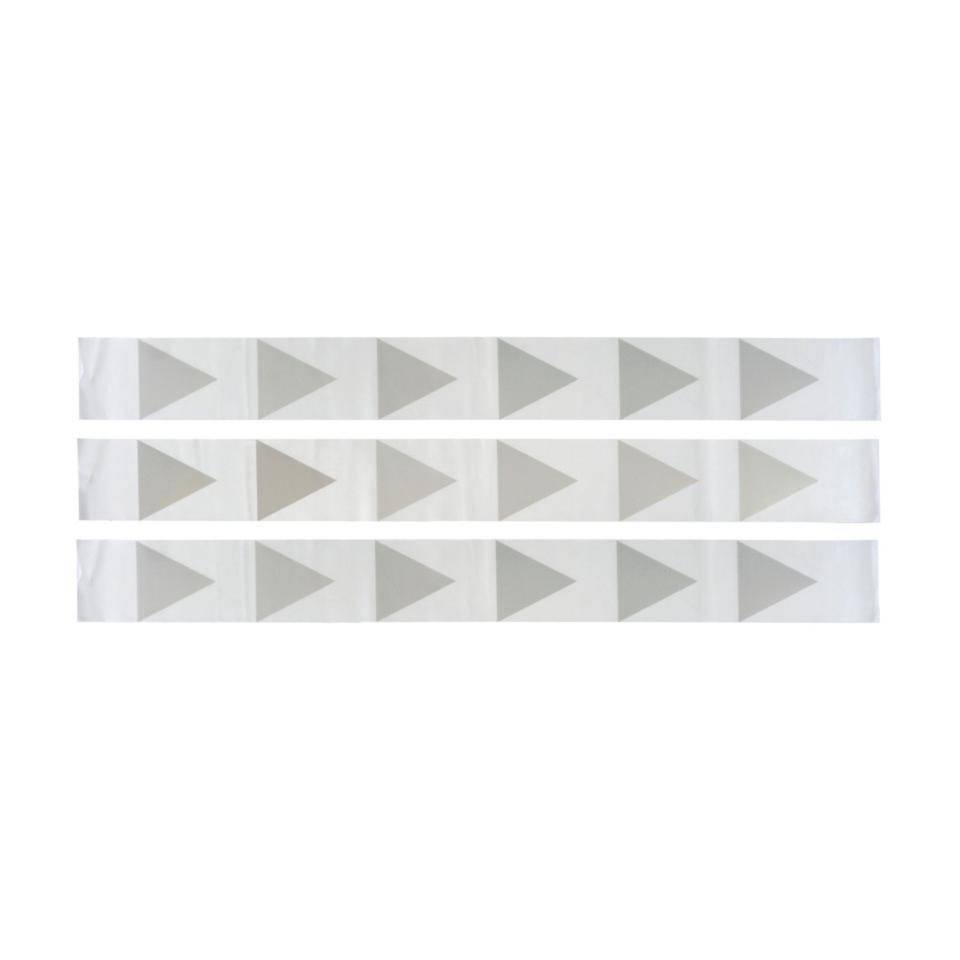 Dekorfolie Pfeile, f.Glastüren, silber, Folie mit Milchglaseffekt, 1000x100mm, 3/VE-0