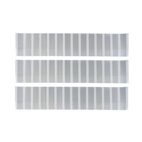 Dekorfolie Streifen, f.Glastüren, silber, Folie mit Milchglaseffekt, 1000x200mm, 3/VE