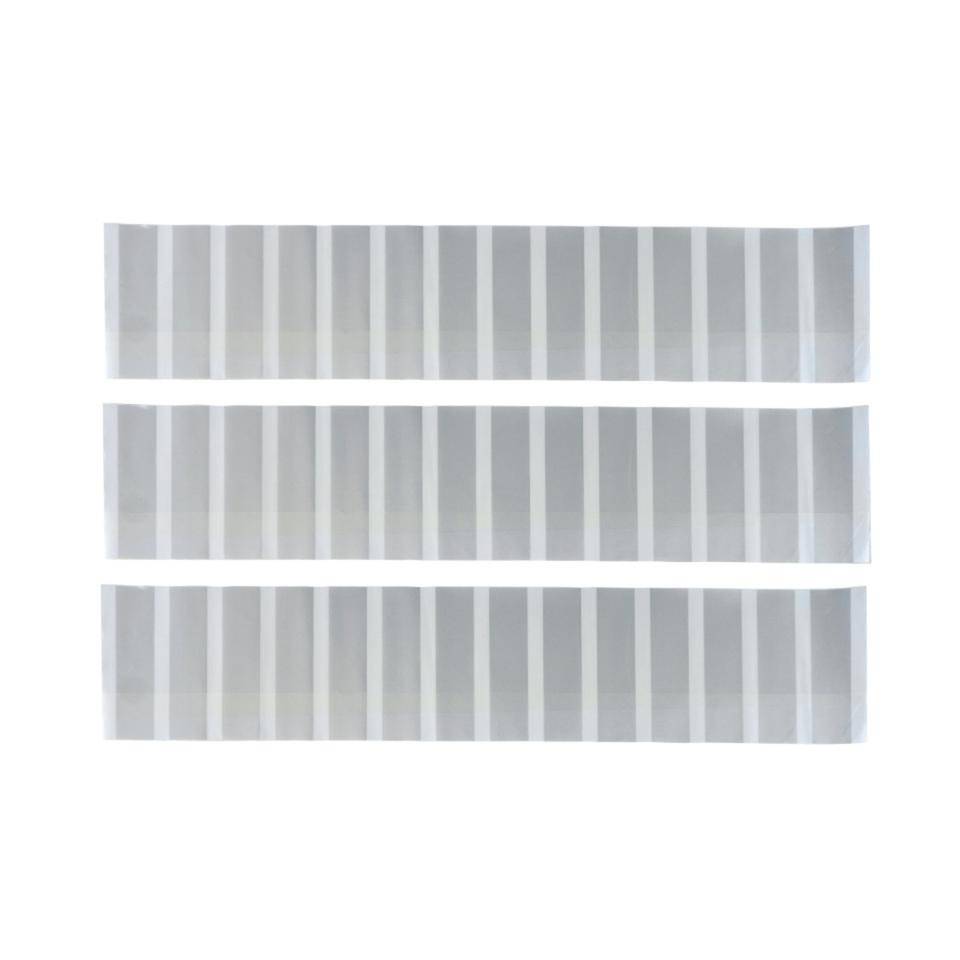 Dekorfolie Streifen, f.Glastüren, silber, Folie mit Milchglaseffekt, 1000x200mm, 3/VE-0