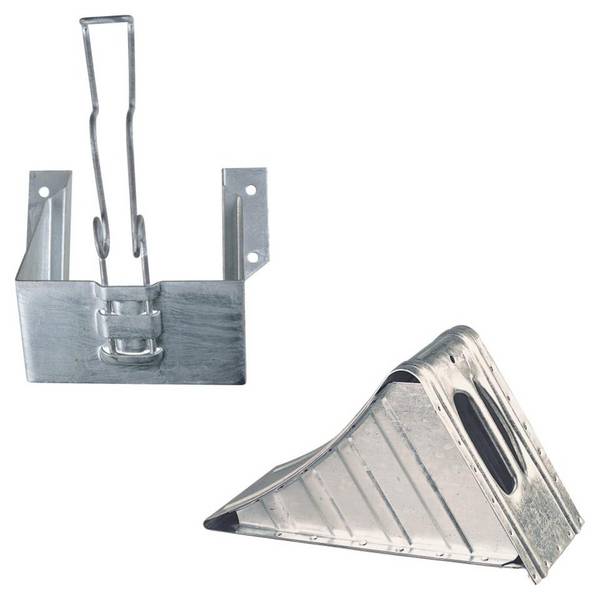 Unterlegkeil und Halter, DIN 76051(Keil), Stahlblech verzinkt, NG46, 50KN, 2,8kg