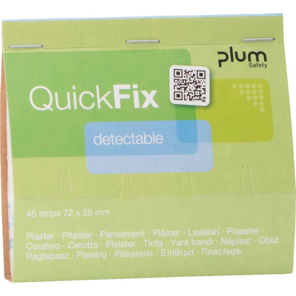 Nachfüllpack QuickFix Detectable Pflaster, Textilgewebe, 72x25mm, 270/VE-0