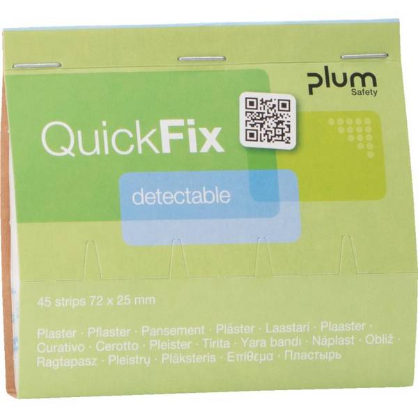 Nachfüllpack QuickFix Detectable Pflaster, Textilgewebe, 72x25mm, 270/VE