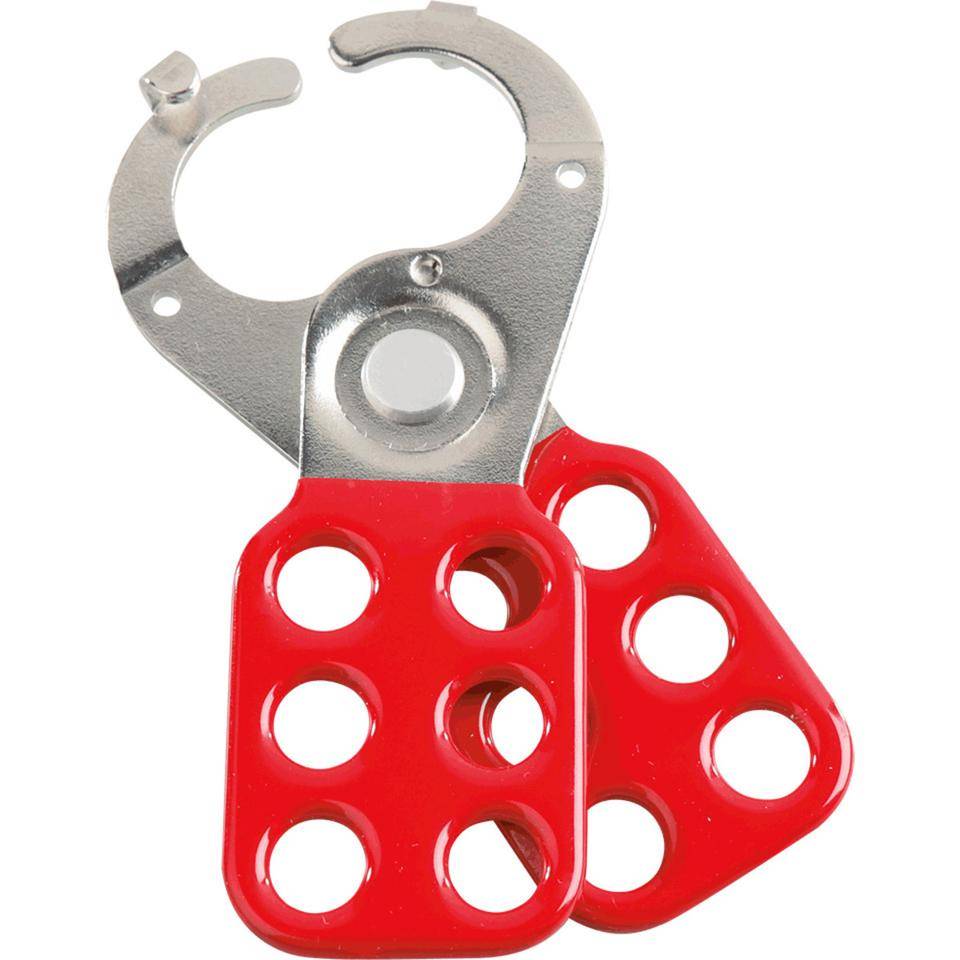 ABUS Multi-Schließklammer (groß), für 6 Schlösser, rot, Stahl, 118x45x12mm-0