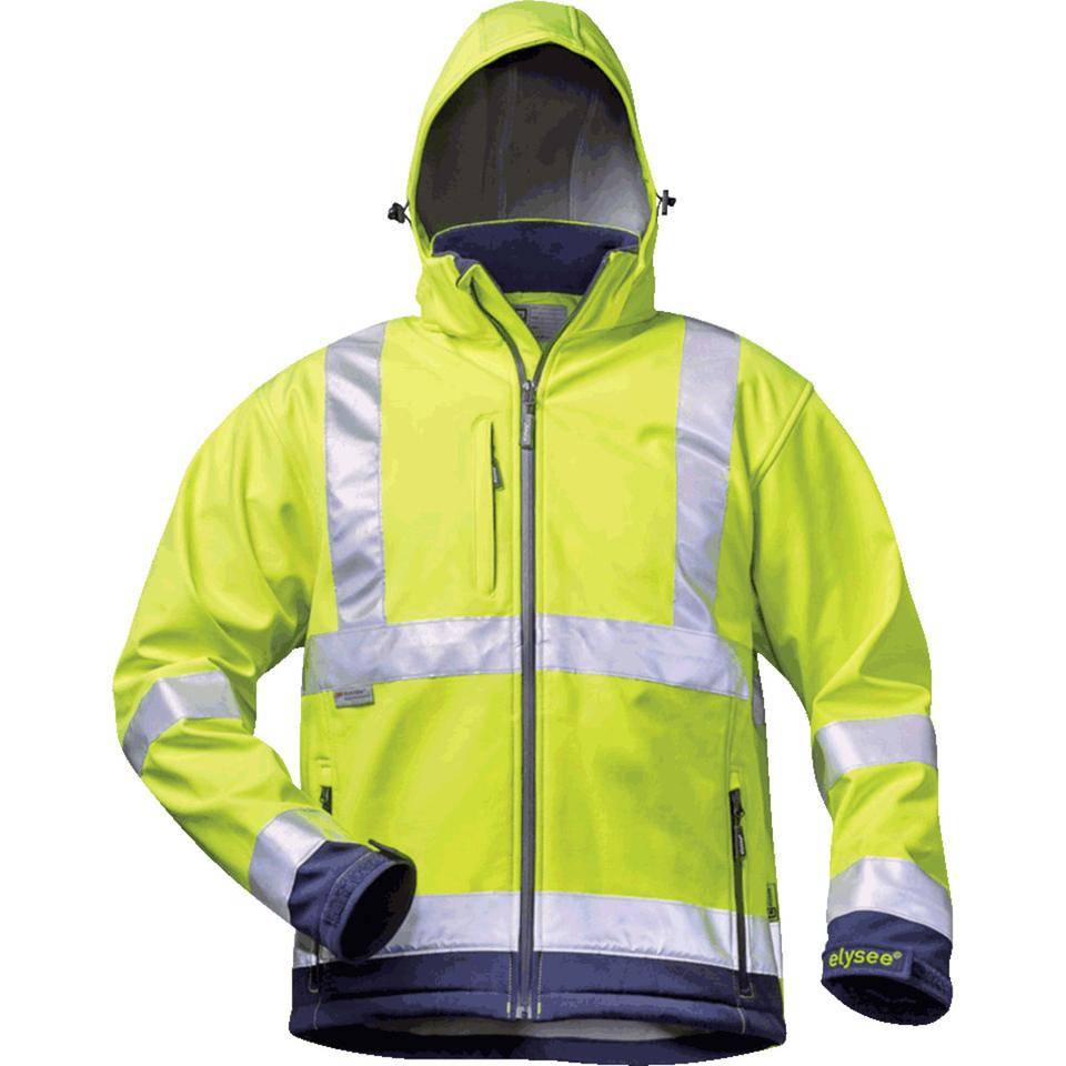 Warnschutz Softshell-Jacke ELYSEE, EN ISO 20471/3, gelb/marine, Größe M-0