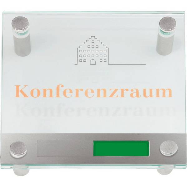 Raumschild Galerie, mit Frei-Belegt-Anzeige, 150x150mm, Lieferung inkl. Befestigungsmaterial
