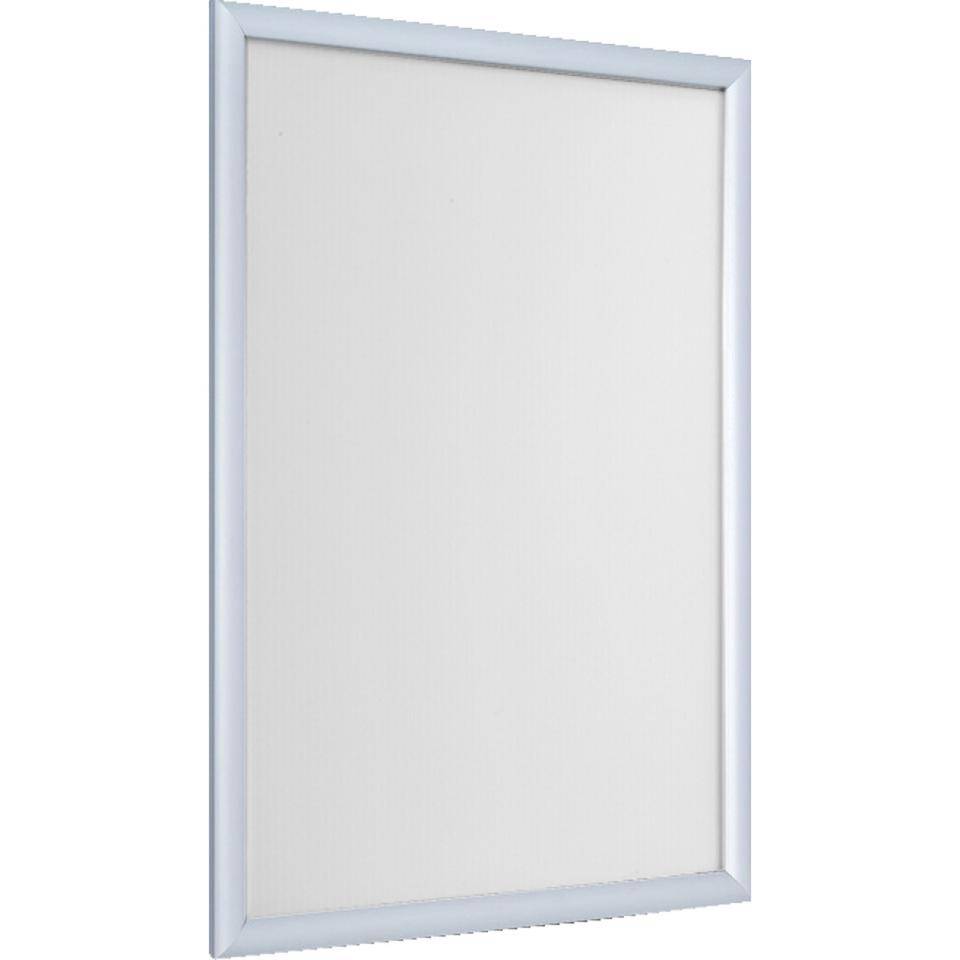 K.57 Klapprahmen Snap frame, B1, spitze Ecken, silber, Aluminium, Profil 25mm, DIN A2-1
