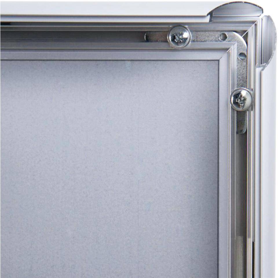K.57 Klapprahmen Snap frame, B1, spitze Ecken, silber, Aluminium, Profil 25mm, DIN A2-2