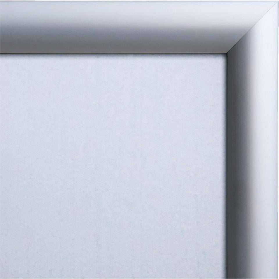 K.57 Klapprahmen Snap frame, B1, spitze Ecken, silber, Aluminium, Profil 25mm, DIN A2-3