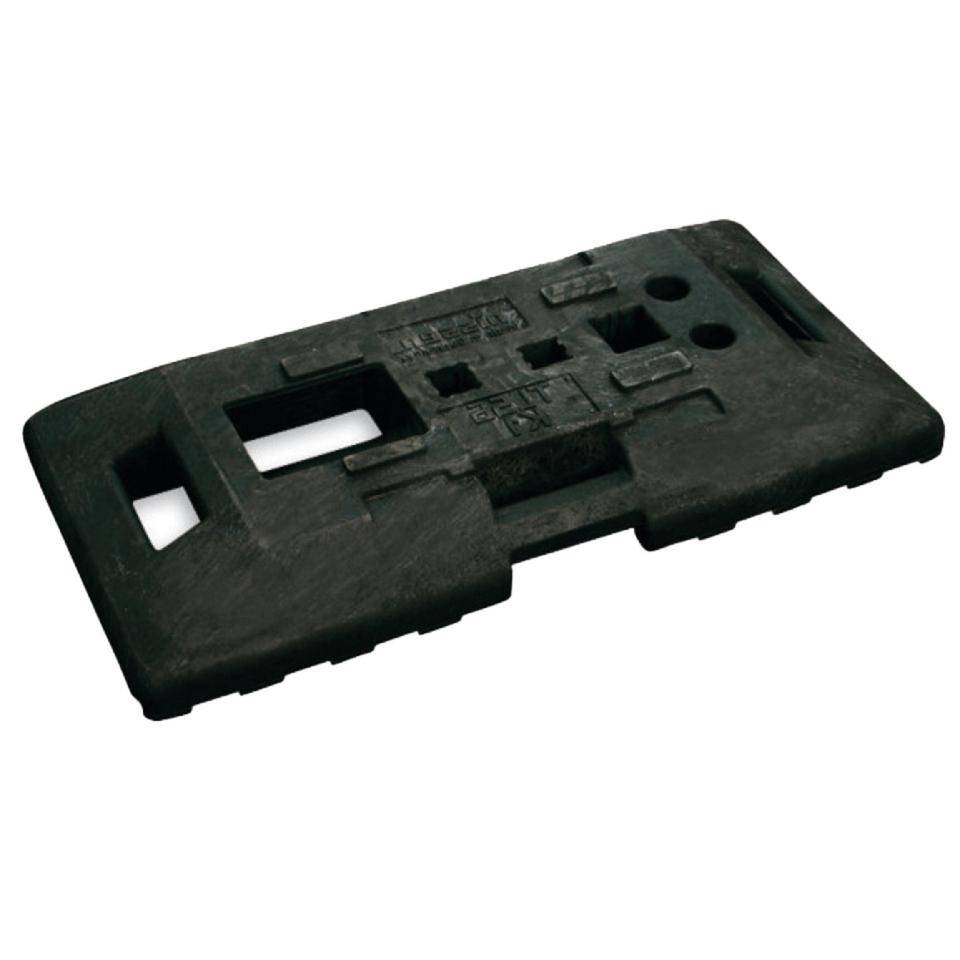 Sicherheitsfußplatte nach TL 56 K1, Recycling-Kunststoff, 895x440x115mm, 28,5kg-0