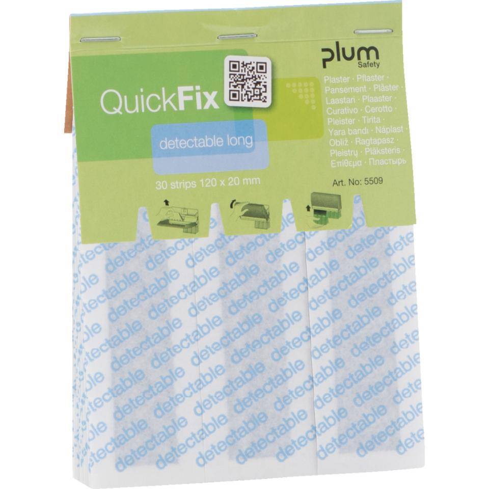 Nachfüllpack QuickFix Fingerverband detectable, Textilgewebe, 120x20mm, 180/VE-0
