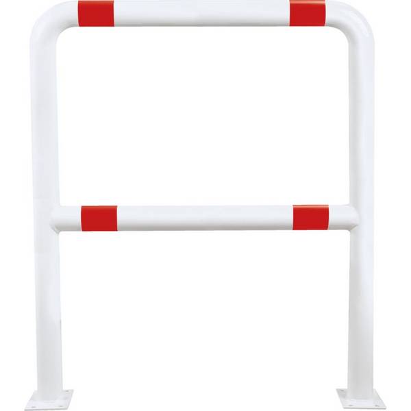 K.57 Schutzbügel mit Knieholm,500mm,z.Aufdübeln,rot/weiß,Stahl,Ø76mm,1000x1150mm