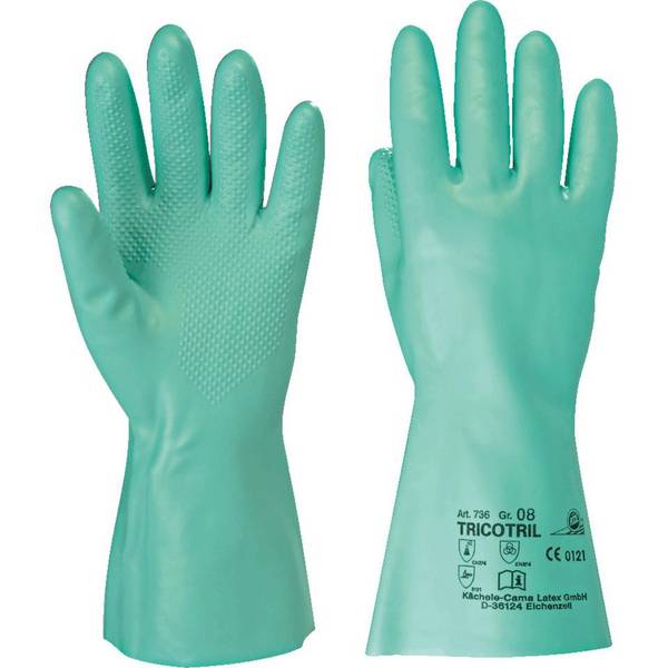 KCL Chemikalien-Schutzhandschuh Tricotril® 736, Kat.III, grün, 300mm, Größe 8
