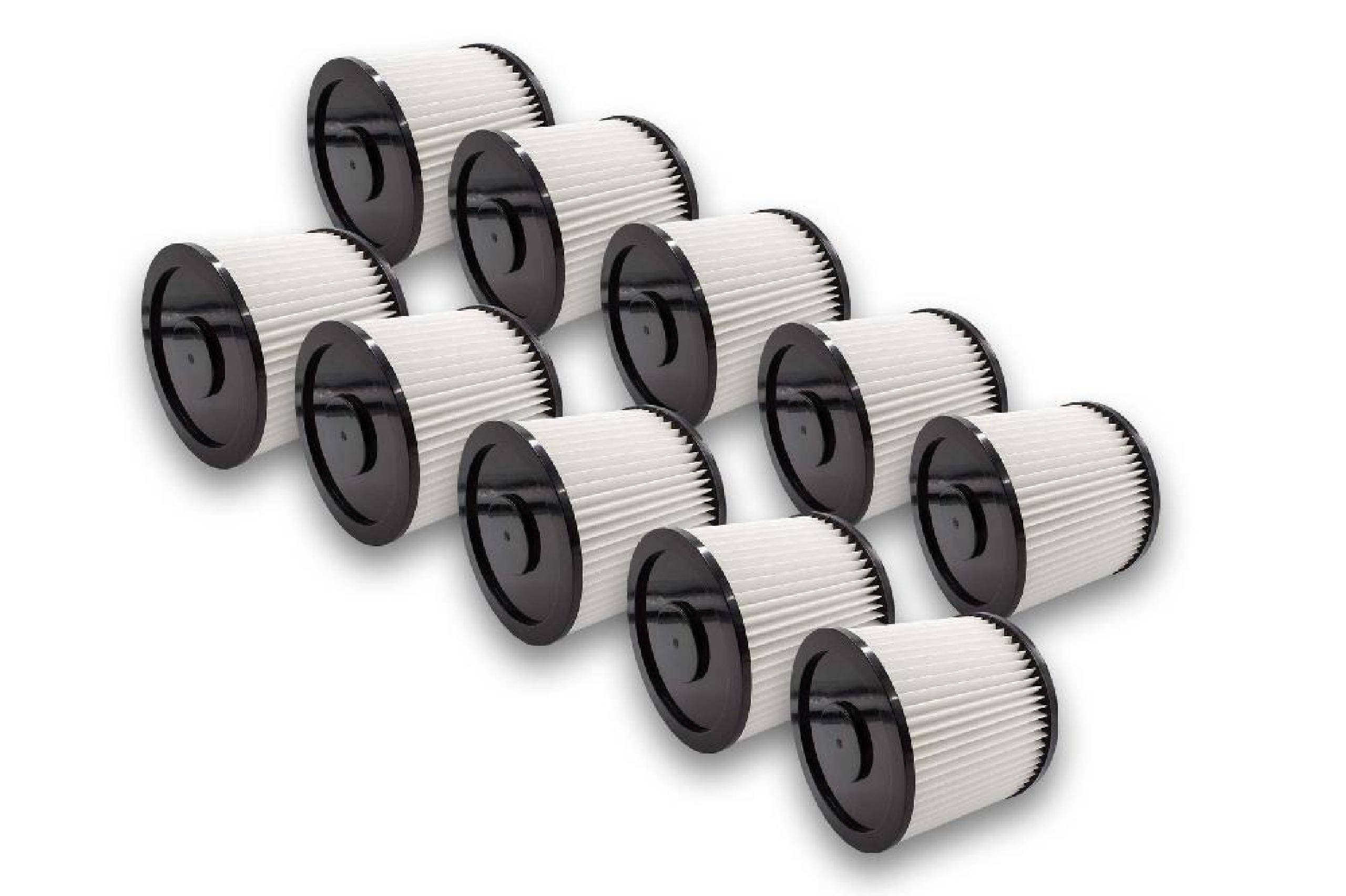 vhbw 10x Faltenfilter kompatibel mit Aqua Vac Plus 1000 | 3000, 740, 1001, 740m Staubsauger - Patronenfilter Weiß-5