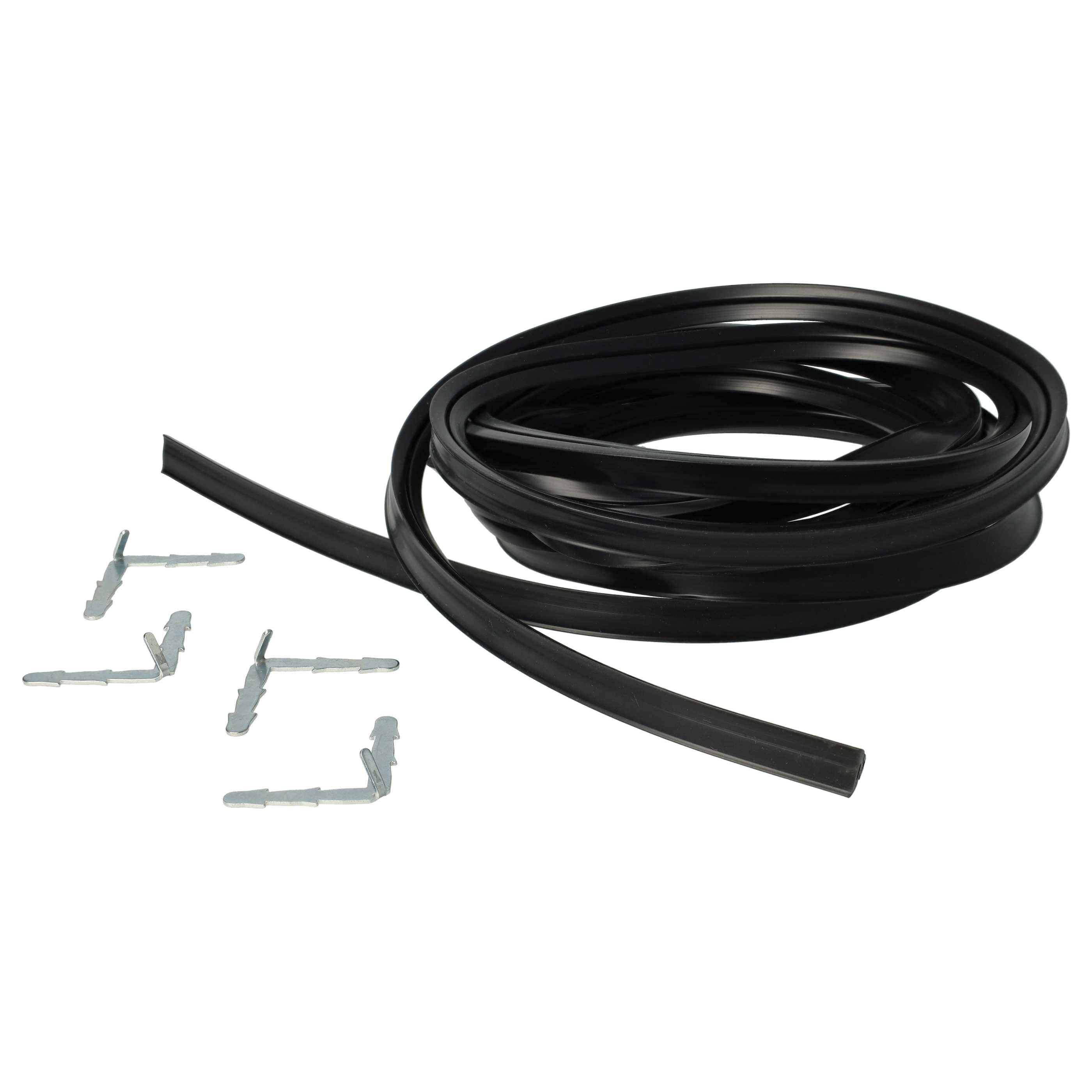 vhbw Universal Backofendichtung 3m mit Winkelhaken | kompatibel mit Backofen Herd Dichtung Backofentürdichtung