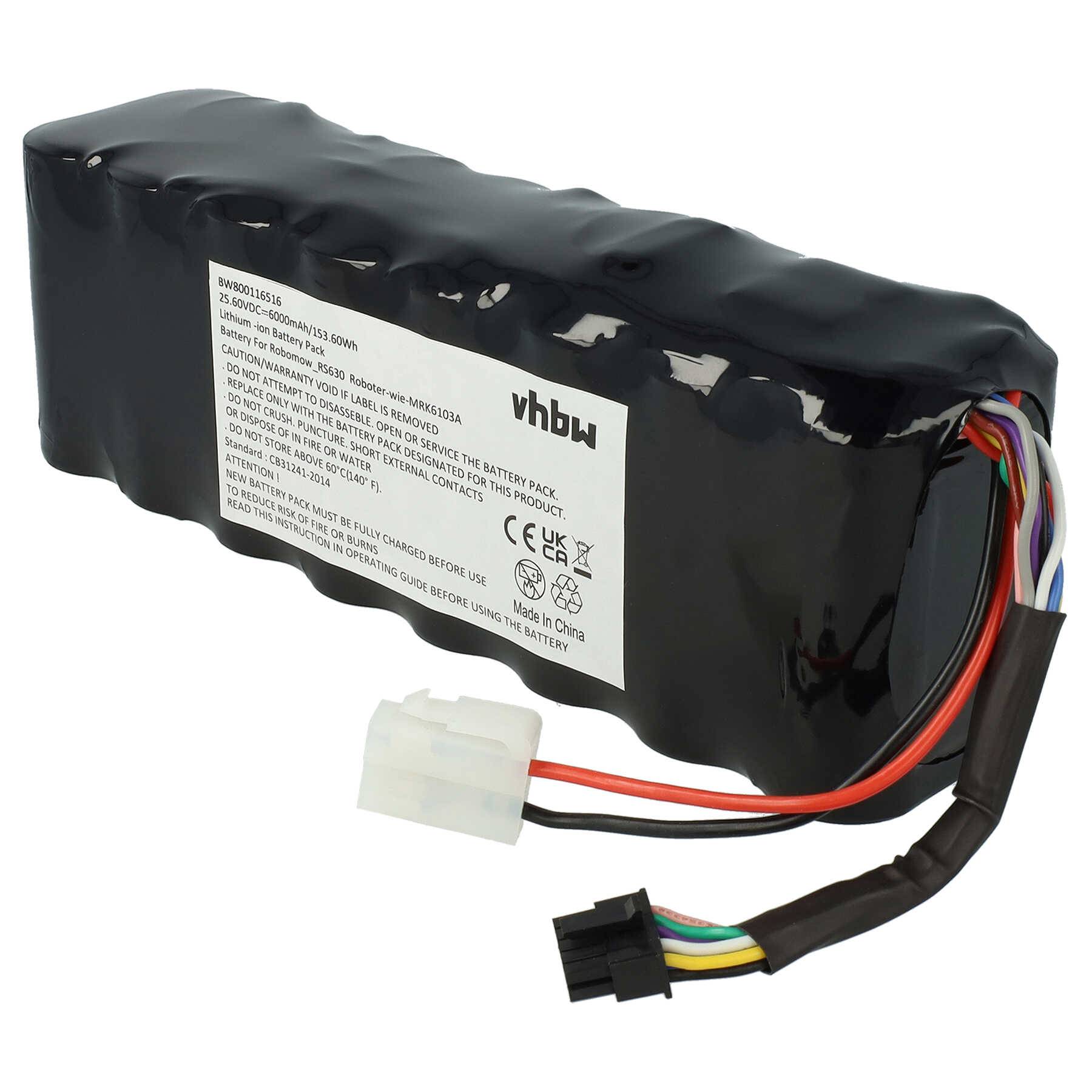 vhbw Akku kompatibel mit Robomow RS 630 | XR3, TS1800, RS625 Pro, TS, TS 1800 Rasenmäher (6000mAh 25,6V LiFePO4)-0