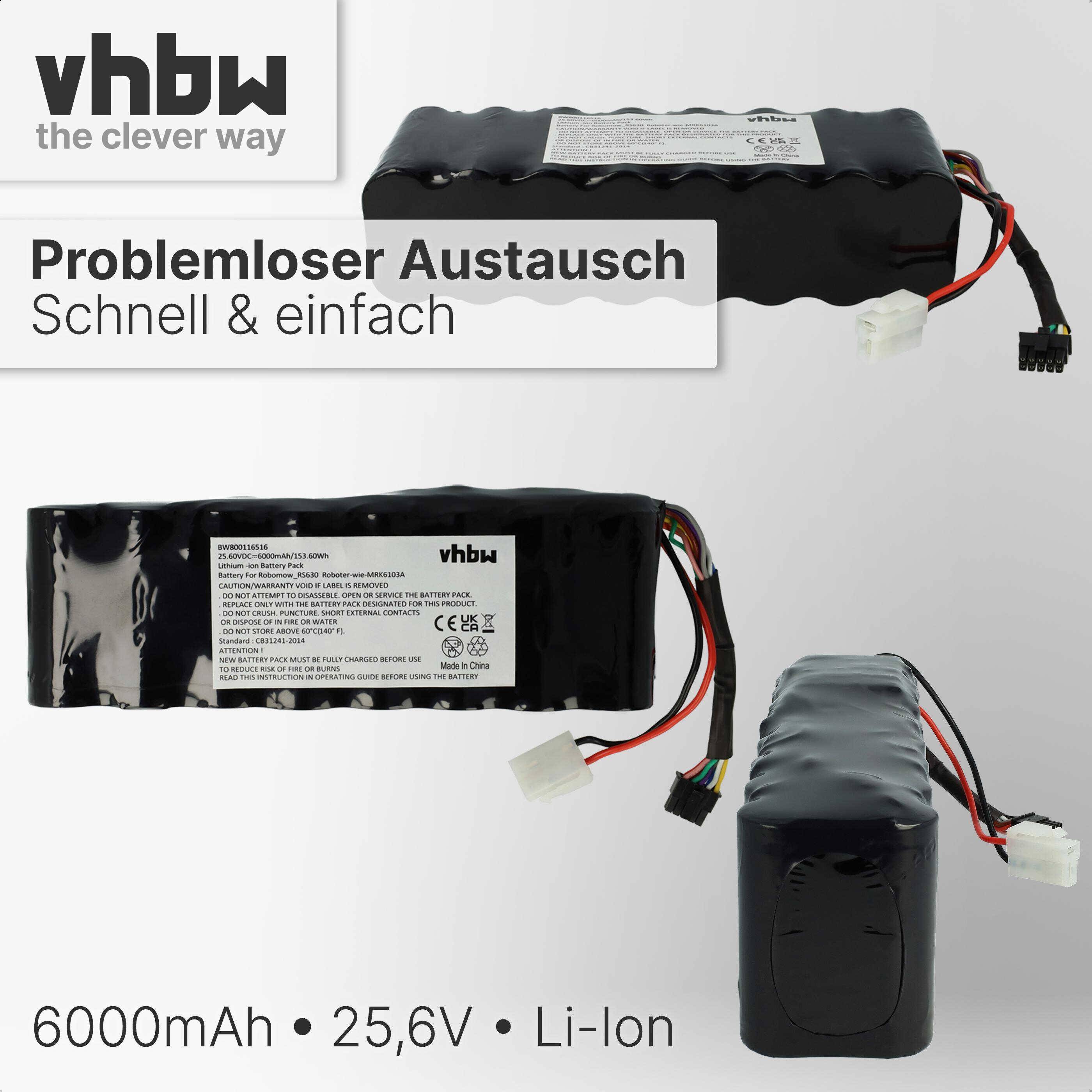 vhbw Akku kompatibel mit Robomow RS 630 | XR3, TS1800, RS625 Pro, TS, TS 1800 Rasenmäher (6000mAh 25,6V LiFePO4)-3