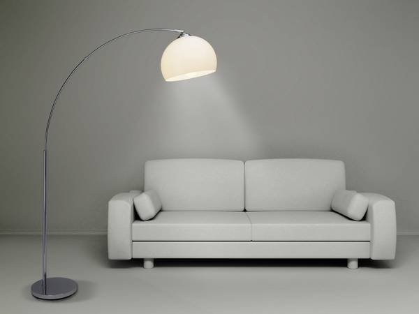 Brilliant Vessa 92940/75 Stehlampe LED E27 60 W  Chrom, Weiß