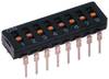 Omron THT DIP-Schalter Gleiter 10-stellig 10P, Kontakte vergoldet 25 mA @ 24 V dc, bis +70°C