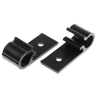 HellermannTyton Kabelhalter D-Clip zum Schrauben, Kabel-Ø 10mm Polyacetal Schwarz 15 mm // Packung a 100 Stück