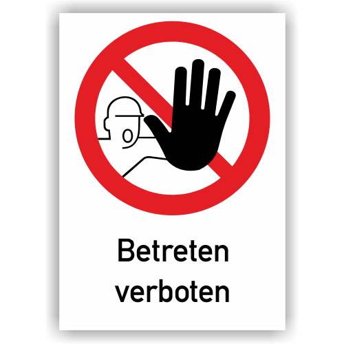 Verbotsschild, Betreten verboten, ASR A1.3, Aluminium, 262 x 371 mm-0