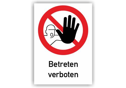 Verbotsschild, Betreten verboten, ASR A1.3, Aluminium, 262 x 371 mm-1