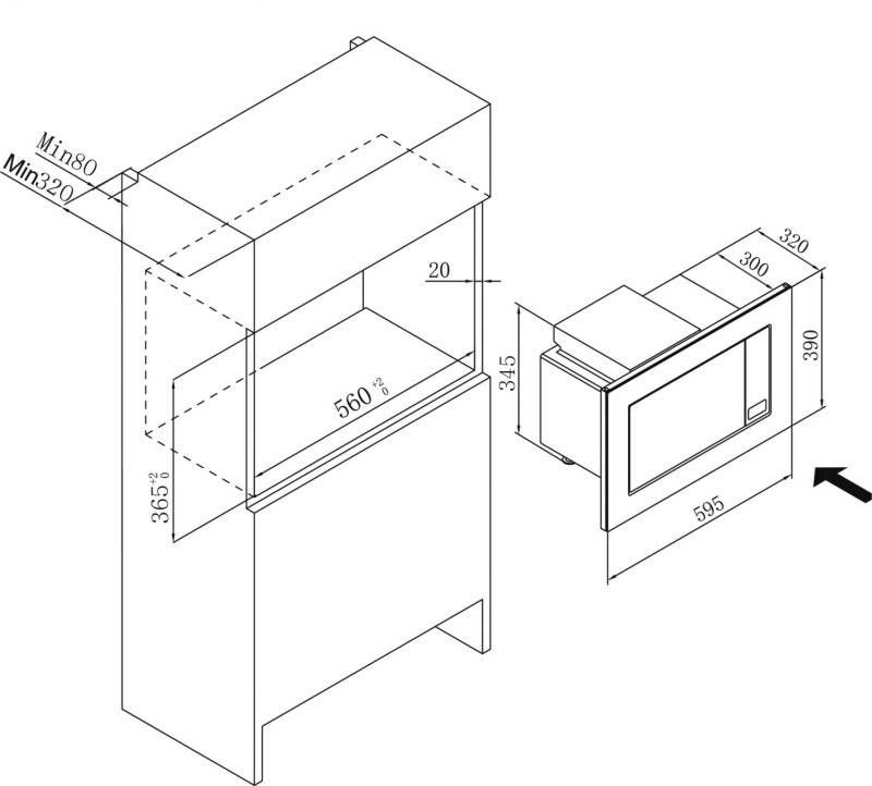 Amica EB-Mikrowelle m. Grill EMW 13185 E eds-1