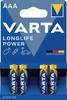 Batterie Longlife Power 1,5 V AAA-AM4-Micro 1240 mAh LR03 4903 4 St./Bl.