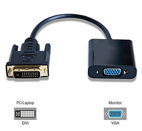 MicroConnect Adapter DVI-D to VGA adapter DVI 24+1 - HD15 M-F IC chipset: ITE6693, Black.-0