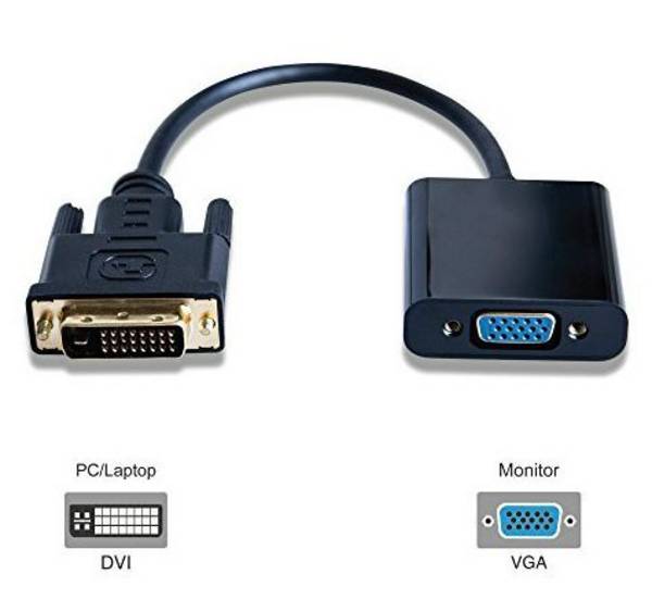 MicroConnect Adapter DVI-D to VGA adapter DVI 24+1 - HD15 M-F IC chipset: ITE6693, Black.