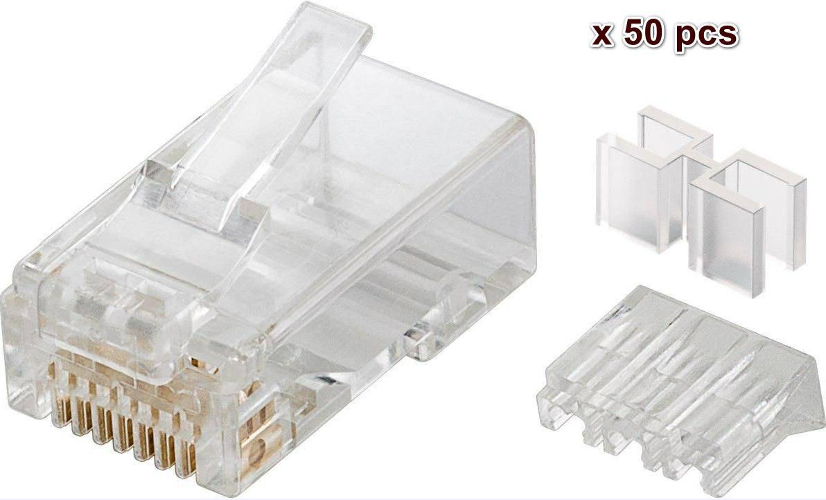 MicroConnect Modular Plug CAT5e Plug 8P8C Unshielded, 50pcs in one bag For Stranded & Solid cable-0