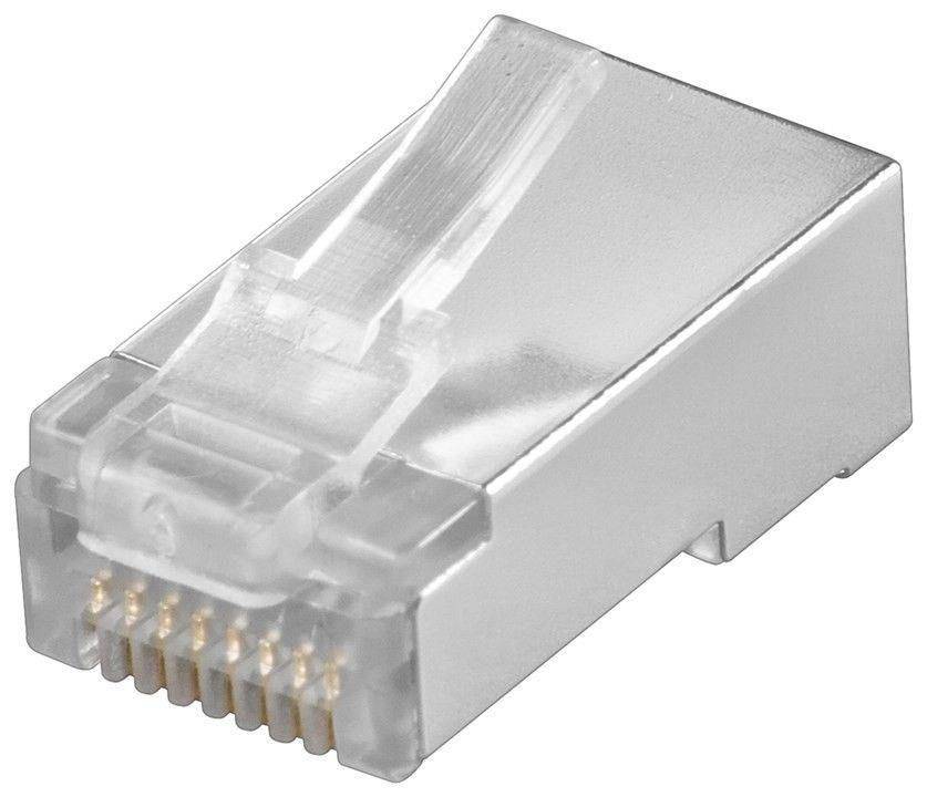 MicroConnect Modular Plug CAT5e Plug 8P8C FTP Shielded 10pcs in one bag For Stranded & Solid cable-0