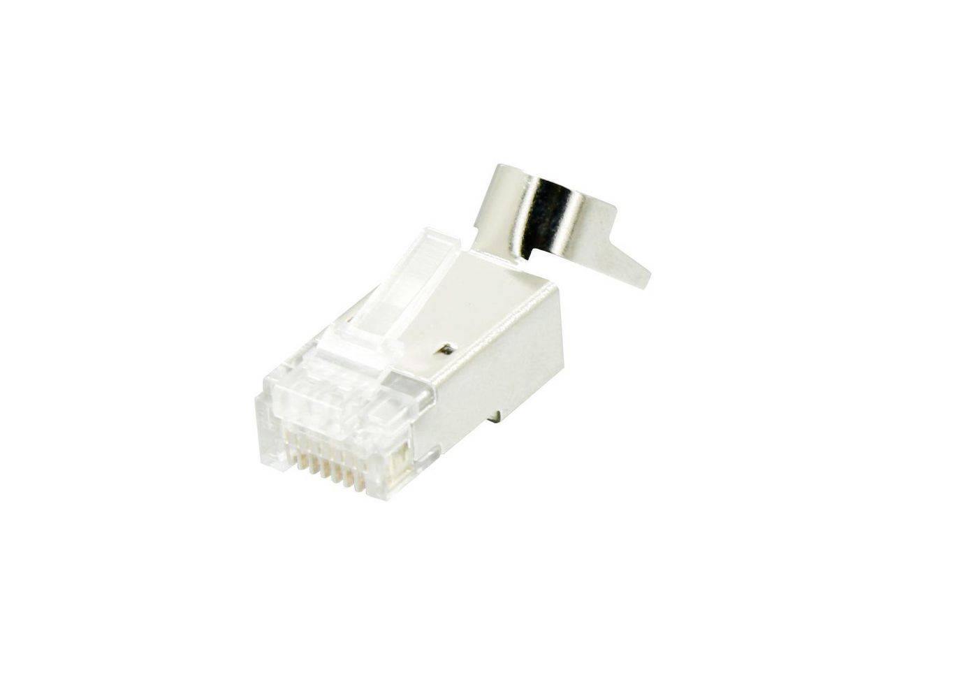 MicroConnect Modular Plug CAT7 Plug 8P8C FTP Shielded, 10pcs in one bag with Insertion Aid, For Stranded & Solid cable-0