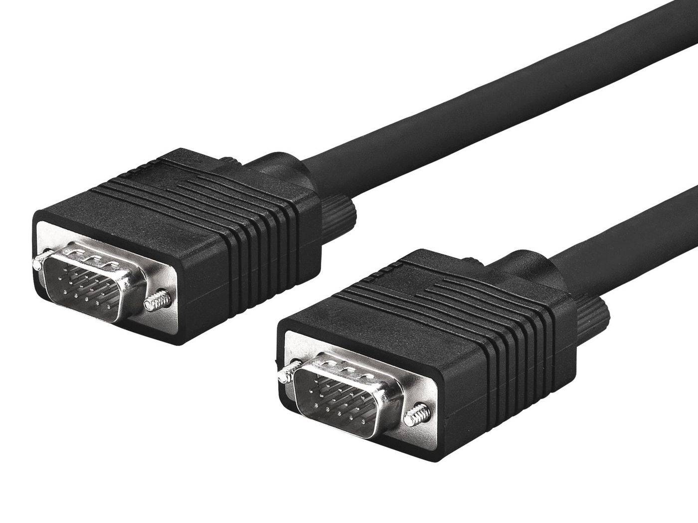 MicroConnect Full HD SVGA HD15 cable 2m Monitor Cable, Black Resolution : Full HD 1920 x 1080p, Double Shielded-0
