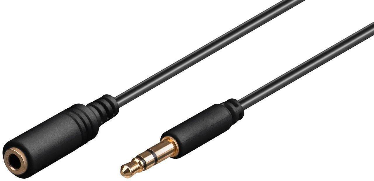 MicroConnect Headphone & AUX Cable, 3m Headphone and audio AUX Ext. Cable 3.5 mm Minijack Male-Female-0