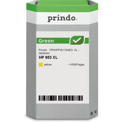 Prindo GREEN: Recycelt & aufwendig aufbereitet, Top Qualität, mit Füllstandsanzeige - kompatibel mit HP F6U18AE (953XL) 