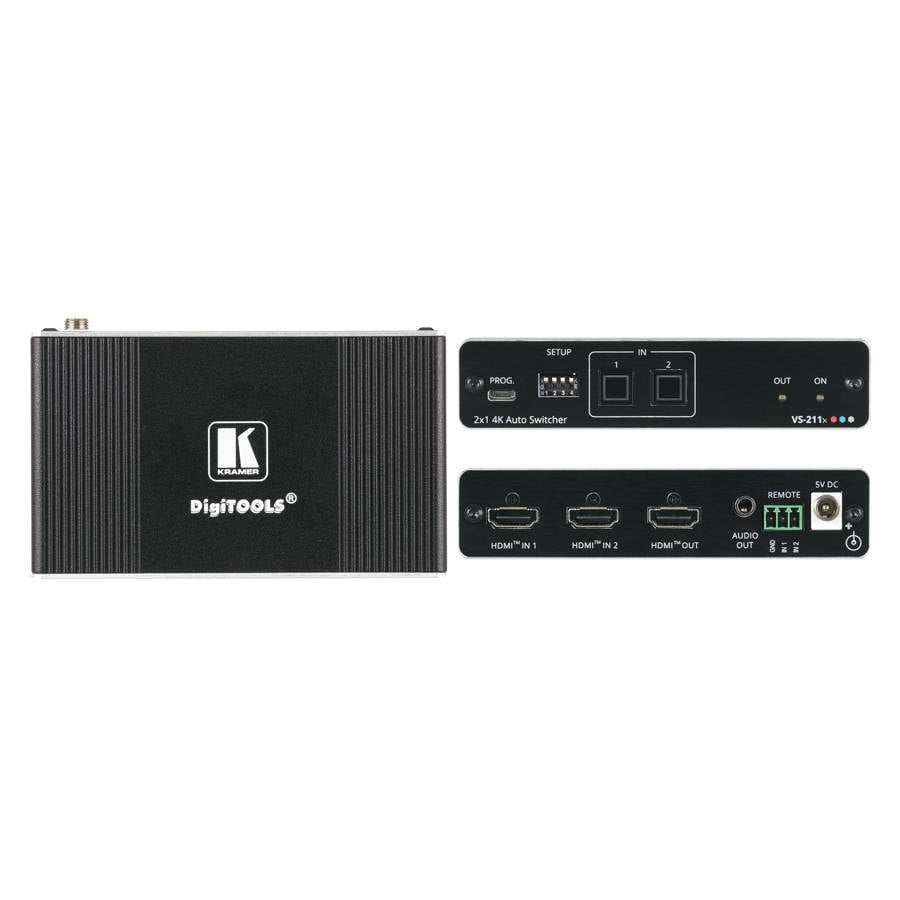 KRAMER VS-211X - 2x1 4K UHD HDR HDMI-Switcher (4K@60Hz | 4:4:4 | Audio-Auskopplung | HDR10 | HDCP 2.2)-0