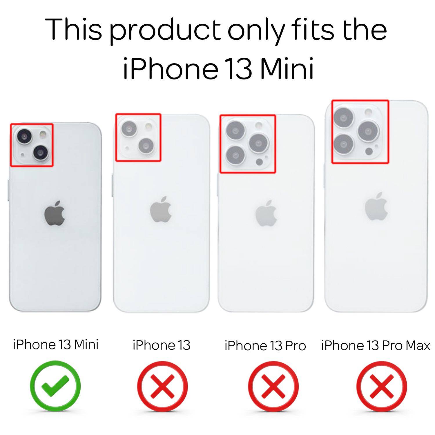 NALIA Extrem Dünnes Hardcase für iPhone 13 Mini, Durchsichtig 0,3mm Schlank Schwarz-3