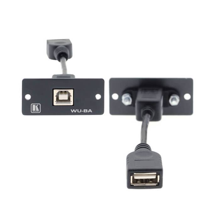 KRAMER WU-BA - Wall-Plate Einsatz (1x USB Typ-B/ USB Typ-A Durchgangsverbinder) - in weiß-0